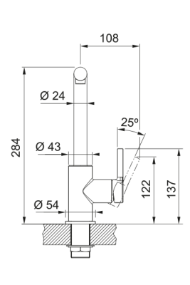Franke Lina L Robinet de bucătărie cu ieșire rotativă Onyx 115.0728.478