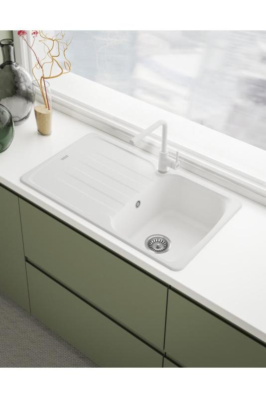 Franke Lina L Baterie de bucătărie cu gură pivotantă Polar White 115.0728.479