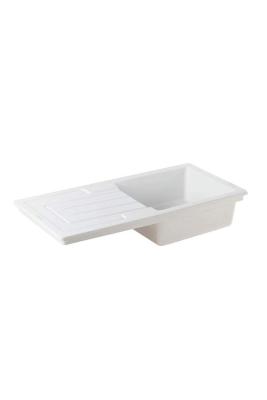 Ausmann Ceramic Sylva Chiuvetă ceramică albă de suprafață cu zona de scurgere 1000 x 500 mm 1208971124