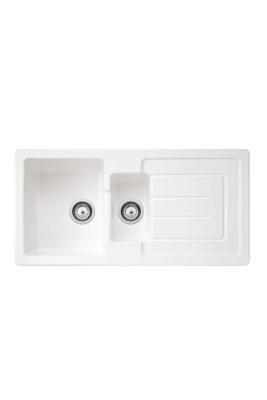 Ausmann Ceramic Sylva 1,5 Chiuvetă ceramică albă cu zonă de scurgere 1000 x 500 mm 1208971126
