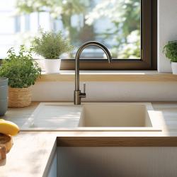 Ausmann Ceramic Sylva Chiuveta ceramică albă cu zonă de scurgere 857 x 500 mm 1208971128