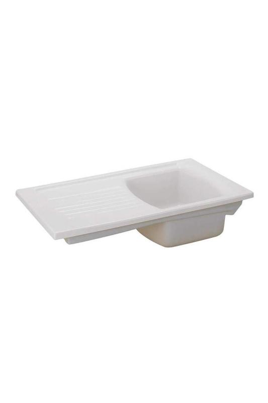Ausmann Ceramic Crest Chiuvetă ceramică albă cu zonă de scurgere 850 x 500 mm 1208971130