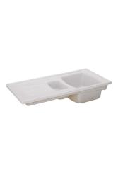 Ausmann Ceramic Crest 1,5 Chiuveta din Ceramica Alba cu Zona de Scurgere 995 x 497 mm 1208971131