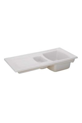 Ausmann Ceramic Crest 1,5 Chiuveta din Ceramica Alba cu Zona de Scurgere 995 x 497 mm 1208971131