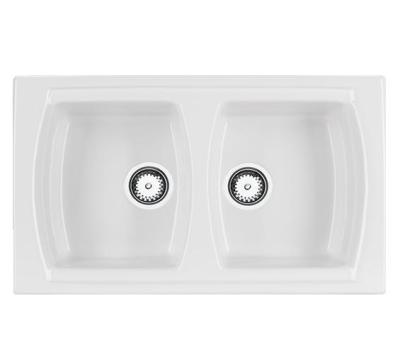 Ausmann Ceramic Crest Chiuvetă dublă ceramică albă 860 x 500 mm 1208971133