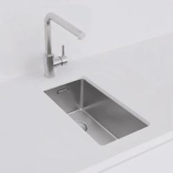 Pure.Sink Exclusivo mică chiuvetă din inox 18x40 cm, rază de 10mm pentru montare sub blat, la nivel cu blatul sau suprafața PEX1840-02