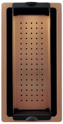Pure.Sink Exclusivo mică chiuvetă de cupru 18x40 cm 10mm rază încorporată, montare plană și suprapusă PEX1840-62
