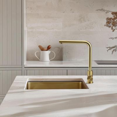 Pure.Sink Exclusivo Chiuvetă aurie 34x40 cm, cu rază de 10mm pentru montare sub blat, la nivel cu blatul sau suprafață PEX3440-60