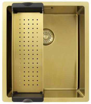 Pure.Sink Exclusivo Chiuvetă aurie 34x40 cm, cu rază de 10mm pentru montare sub blat, la nivel cu blatul sau suprafață PEX3440-60