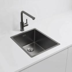 Pure.Sink Exclusivo Chiuveta din metal Gun 34x40 cm, raza de 10mm, montare sub blat, montare la nivel și montare supraterană PEX3440-61