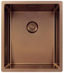 Pure.Sink Exclusivo Chiuvetă de cupru 34x40 cm cu rază de 10mm pentru montare inferioară, montare plană și suprafață PEX3440-62