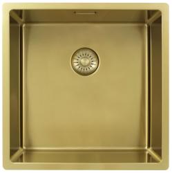 Pure.Sink Exclusivo Chiuveta de aur 40x40 cm, raza de 10mm, montare sub blat, montare la nivel și montare pe blat PEX4040-60