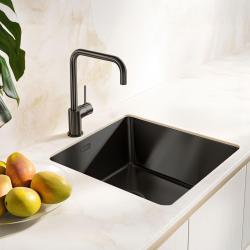 Pure.Sink Exclusivo Chiuveta Gun metal 40x40 cm, raza de 10mm submontaj, montaj plat și supramontaj PEX4040-61