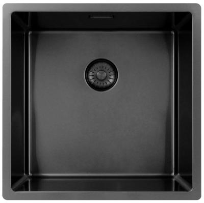 Pure.Sink Exclusivo Chiuveta Gun metal 40x40 cm, raza de 10mm submontaj, montaj plat și supramontaj PEX4040-61