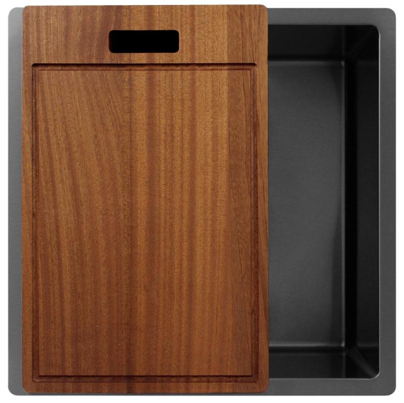 Pure.Sink Exclusivo Chiuveta Gun metal 40x40 cm, raza de 10mm submontaj, montaj plat și supramontaj PEX4040-61