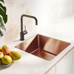Pure.Sink Exclusivo Chiuvetă de cupru 40x40 cm, rază de 10mm, montare sub blat, montare la nivelul blatului și montare pe blat PEX4040-62