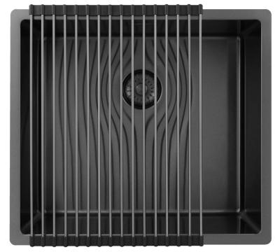 Pure.Sink Exclusivo Gun metal chiuvetă 45x40 cm, rază de 10mm pentru montarea de dedesubt, montare la nivel și montare deasupra PEX4540-61