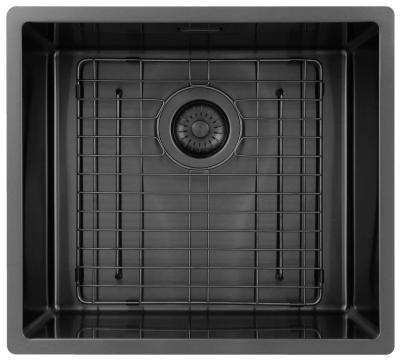 Pure.Sink Exclusivo Gun metal chiuvetă 45x40 cm, rază de 10mm pentru montarea de dedesubt, montare la nivel și montare deasupra PEX4540-61