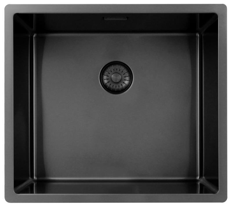Pure.Sink Exclusivo Gun metal chiuvetă 45x40 cm, rază de 10mm pentru montarea de dedesubt, montare la nivel și montare deasupra PEX4540-61