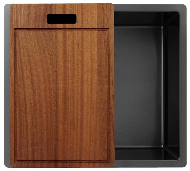 Pure.Sink Exclusivo Gun metal chiuvetă 45x40 cm, rază de 10mm pentru montarea de dedesubt, montare la nivel și montare deasupra PEX4540-61