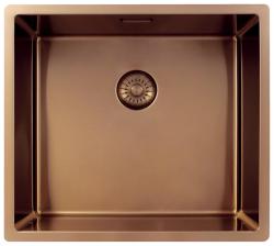 Pure.Sink Exclusivo Chiuvetă de cupru 45x40 cm, rază de 10mm pentru montare sub blat, montare la nivel și suprafață PEX4540-62