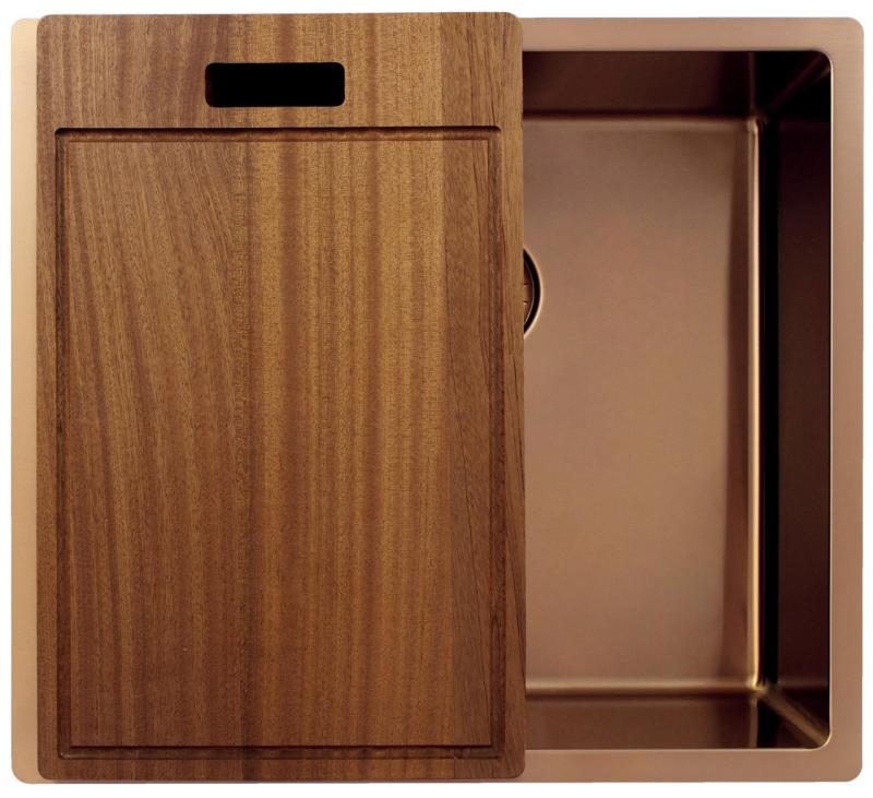 Pure.Sink Exclusivo Chiuvetă de cupru 45x40 cm, rază de 10mm pentru montare sub blat, montare la nivel și suprafață PEX4540-62