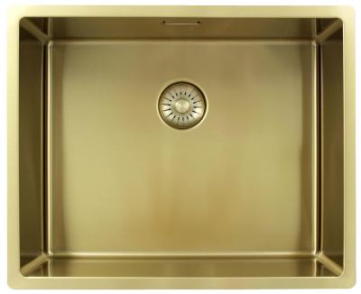 Pure.Sink Exclusivo Chiuvetă de aur 50x40 cm, rază de 10mm pentru montare sub blat, montare la nivel și montare deasupra PEX5040-60