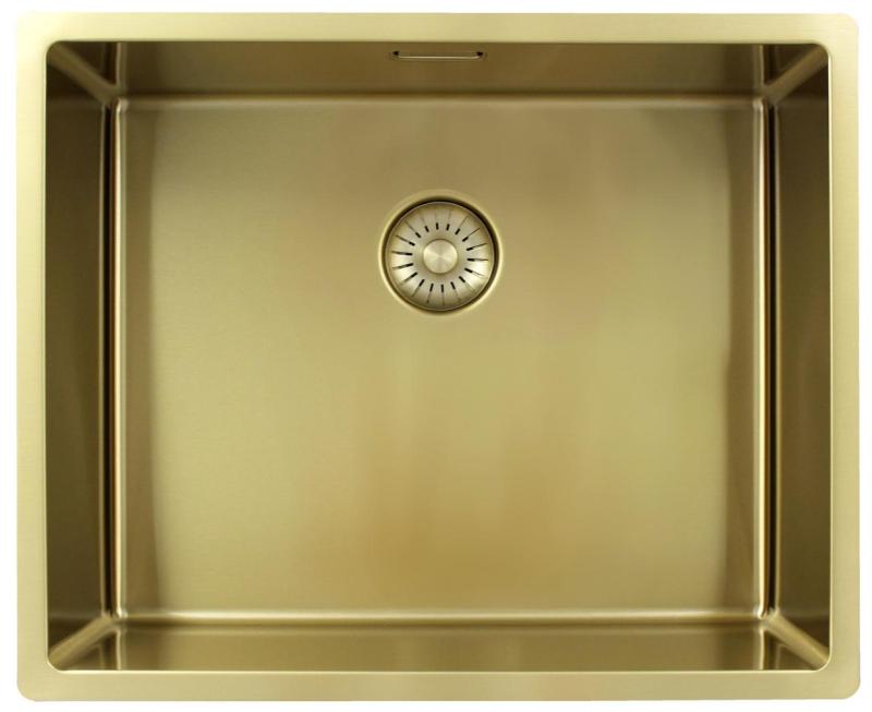 Pure.Sink Exclusivo Chiuvetă de aur 50x40 cm, rază de 10mm pentru montare sub blat, montare la nivel și montare deasupra PEX5040-60