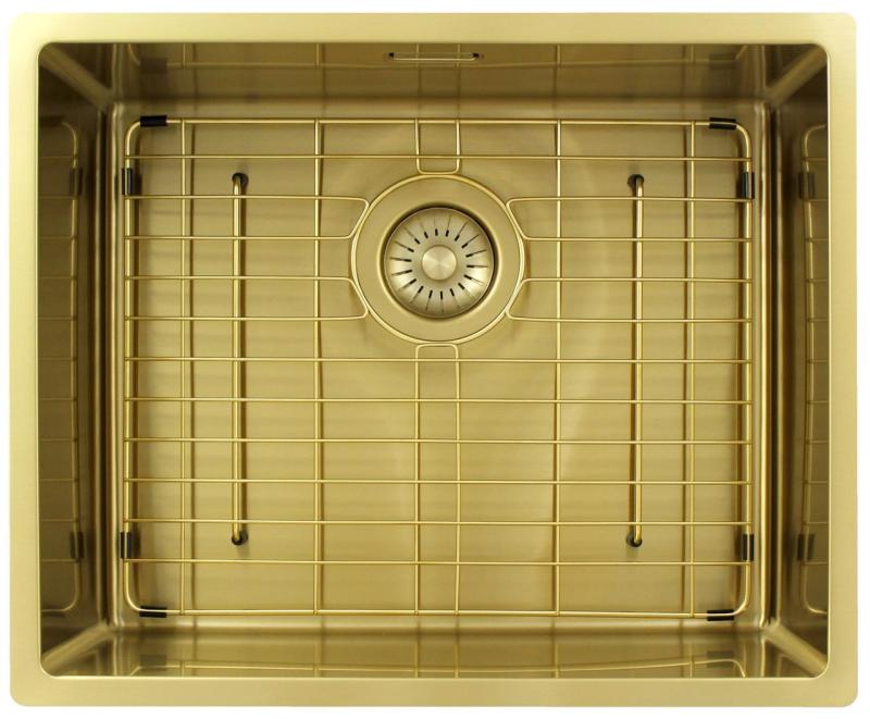 Pure.Sink Exclusivo Chiuvetă de aur 50x40 cm, rază de 10mm pentru montare sub blat, montare la nivel și montare deasupra PEX5040-60
