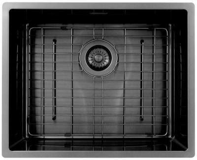 Pure.Sink Exclusivo Chiuveta Gun Metal 50x40 cm, raza de 10mm, montaj sub blat, montaj la nivelul blatului și montaj suprapus PEX5040-61