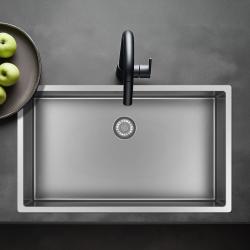 Pure.Sink Exclusivo chiuvetă mare din inox 70x40 cm, raza de 10mm pentru montare sub blat, la nivel cu blatul și suprafața PEX7040-02