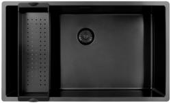 Pure.Sink Exclusivo chiuvetă mare Gun metal 70x40 cm, rază 10mm submontaj, montaj la nivel și suprafață PEX7040-61