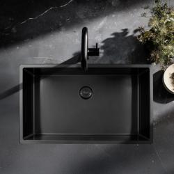 Pure.Sink Exclusivo chiuvetă mare Gun metal 70x40 cm, rază 10mm submontaj, montaj la nivel și suprafață PEX7040-61