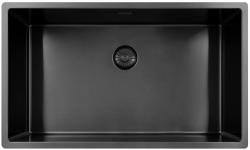 Pure.Sink Exclusivo chiuvetă mare Gun metal 70x40 cm, rază 10mm submontaj, montaj la nivel și suprafață PEX7040-61