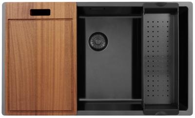 Pure.Sink Exclusivo chiuvetă mare Gun metal 70x40 cm, rază 10mm submontaj, montaj la nivel și suprafață PEX7040-61