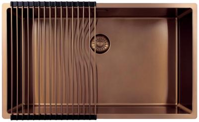 Pure.Sink Exclusivo chiuvetă mare de cupru 70x40 cm, rază de 10mm pentru montare dedesubt, la nivel și deasupra PEX7040-62