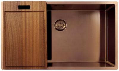 Pure.Sink Exclusivo chiuvetă mare de cupru 70x40 cm, rază de 10mm pentru montare dedesubt, la nivel și deasupra PEX7040-62