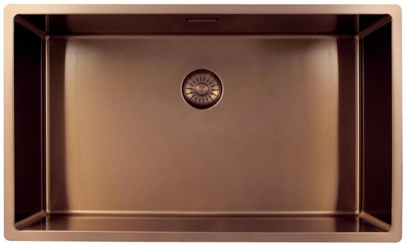 Pure.Sink Exclusivo chiuvetă mare de cupru 70x40 cm, rază de 10mm pentru montare dedesubt, la nivel și deasupra PEX7040-62