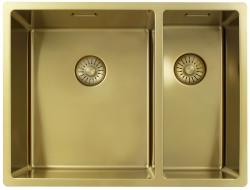 Pure.Sink Exclusivo Aurit 1,5 chiuvetă dublă de 34+18 cm cu rază de 10mm PEX341840-60