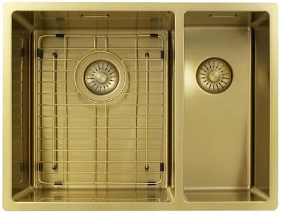 Pure.Sink Exclusivo Aurit 1,5 chiuvetă dublă de 34+18 cm cu rază de 10mm PEX341840-60