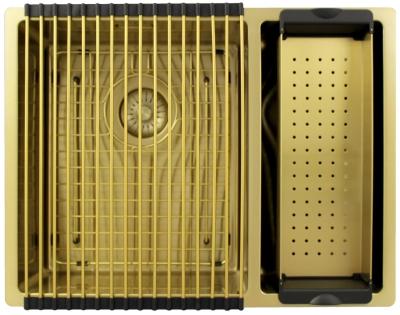 Pure.Sink Exclusivo Aurit 1,5 chiuvetă dublă de 34+18 cm cu rază de 10mm PEX341840-60