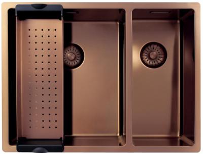 Pure.Sink Exclusivo Cupru 1,5 chiuvetă dublă 34+18 cm rază 10mm PEX341840-62