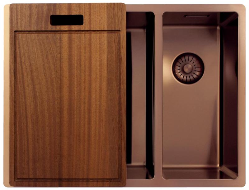 Pure.Sink Exclusivo Cupru 1,5 chiuvetă dublă 34+18 cm rază 10mm PEX341840-62