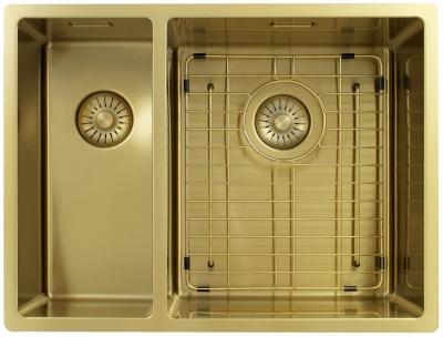 Pure.Sink Exclusivo Aur 1,5 o chiuvetă cu o jumătate de scurgere 18+34 cm rază de 10mm PEX183440-60