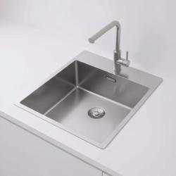 Pure.Sink Exclusivo Chiuvetă din oțel inoxidabil 44x52 cm Tapwing cu gaura pentru robinet, rază de 10mm PEX4040T-02