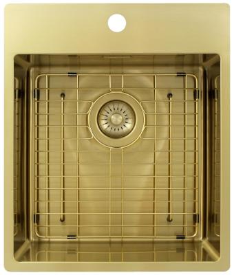 Pure.Sink Exclusivo Chiuveta de aur 44x52 cm Tapwing cu gaura pentru robinet, raza de 10mm PEX4040T-60