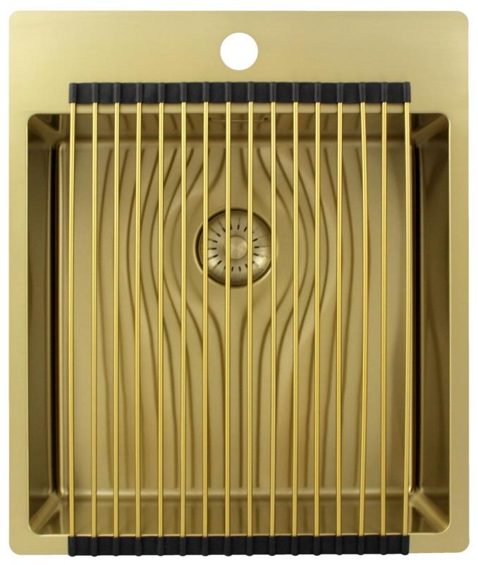 Pure.Sink Exclusivo Chiuveta de aur 44x52 cm Tapwing cu gaura pentru robinet, raza de 10mm PEX4040T-60