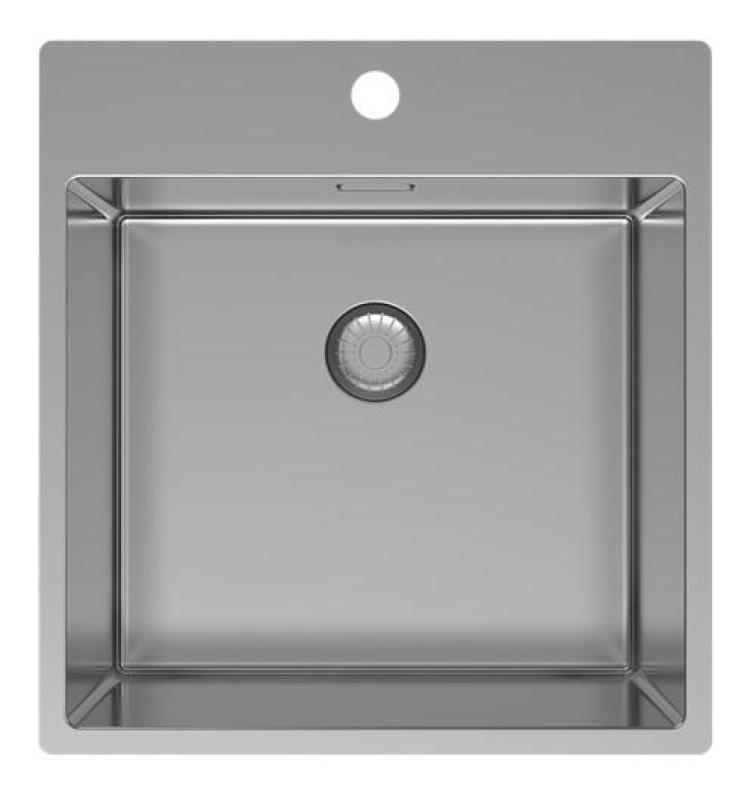 Pure.Sink Exclusivo Chiuveta din inox 49x52 cm Tapwing cu gaură pentru robinet, rază de 10mm PEX4540T-02