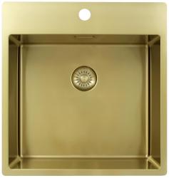 Pure.Sink Exclusivo Chiuvetă de aur 49x52 cm Tapwing cu orificiu pentru robinet rază 10mm PEX4540T-60