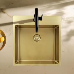 Pure.Sink Exclusivo Chiuvetă de aur 49x52 cm Tapwing cu orificiu pentru robinet rază 10mm PEX4540T-60